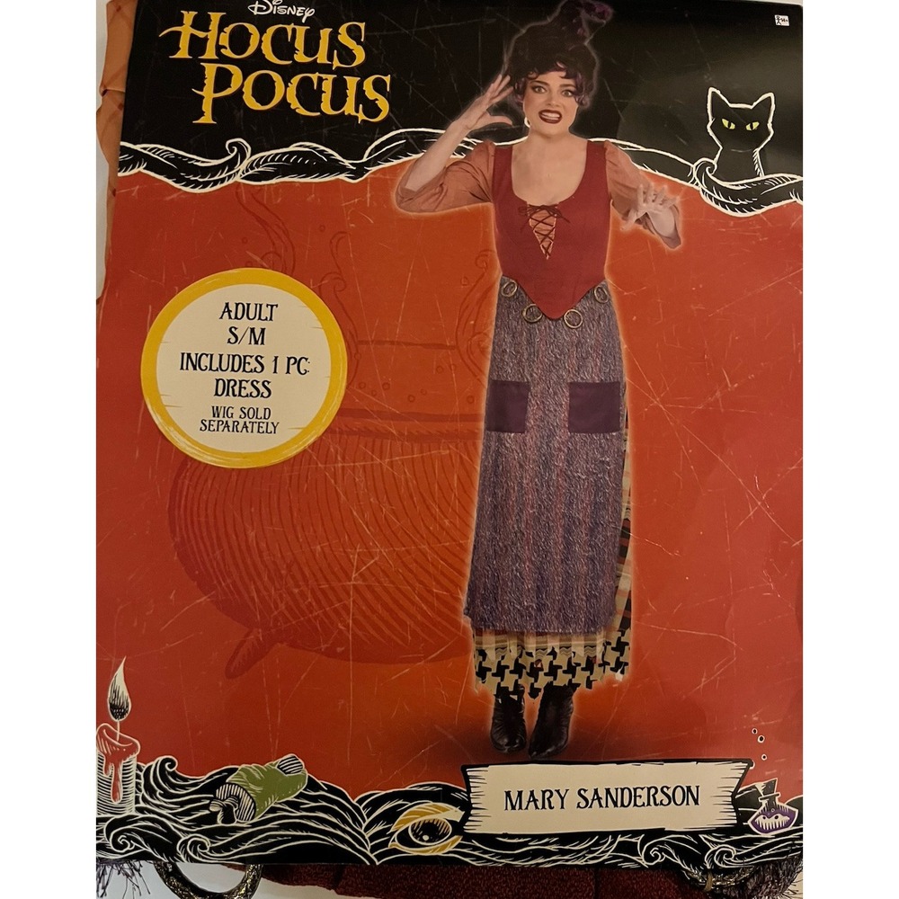 Disney Mary Sanderson Costume Dress - Red, Purple, Black, Cream